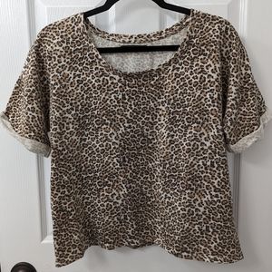 Women's Leopard Print Oversize Tshirt